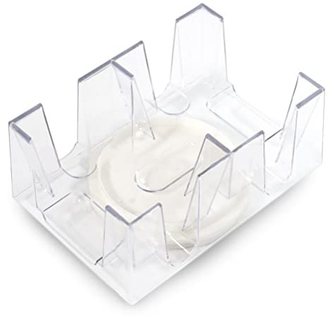 Gonetre Bandeja giratoria de cartas para 2 barajas/6 barajas, práctico soporte para cartas de juego, organizador de juegos de cartas transparente (poner 6 póquer)