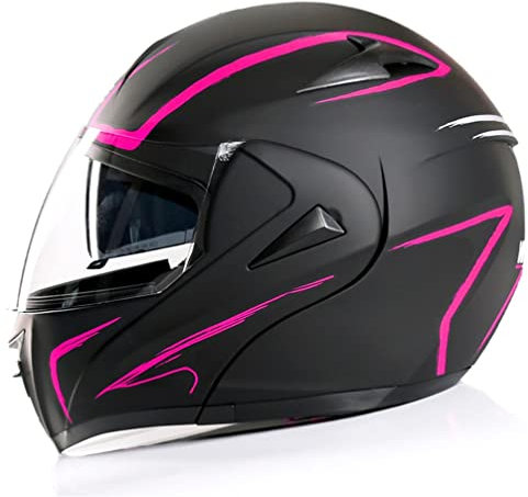 Motesen Erwachsene Klapphelme Motorrad Motorrad für Frauen und Männer Tourenmotorrad Sportbikes Motorrad ABS Geeignet für Frühling, Herbst und Winter DOT-geprüfte Integralhelme
