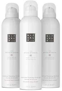 RITUALS Shower Foam The Ritual of Sakura, value pack - Gel with Cherry Blossom and Rice Milk, Sensational Foaming Gel - 3 x 200ml