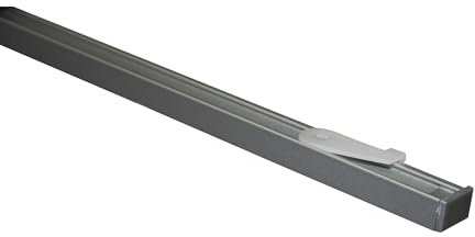 GARDINIA Aluminium-Vorhangschienen-Set Lucy, Komplett-Set mit 1-läufiger Schiene, Silber, 160 cm