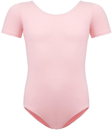 BALAYSIER Ballettkleidung Mädchen-Damen, Turnanzug Kurzarm Baumwolle Gr-100-170 Ballett Trikot Gymnastikanzug Tanzbody