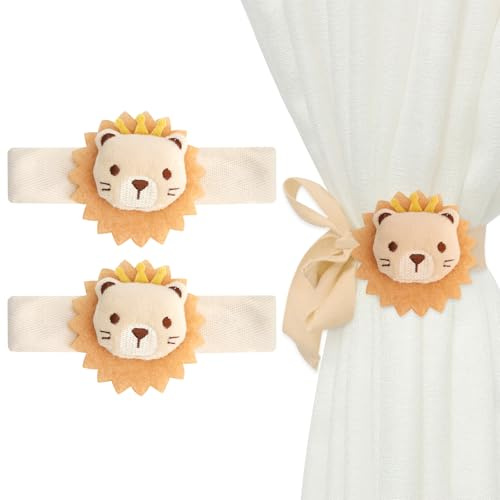 2 fermatenda per tende a forma di leone, fermatenda per tende, fermatenda per tende, fermatenda, corda, fermatenda, fermatenda, per la casa, la cameretta dei bambini