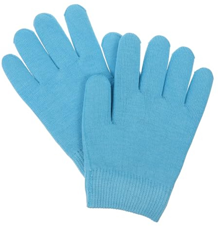 Guanti in Gel Idratanti per Spa in Cotone, 1 Paio Blu | Elastici, Design Creativo, Uso Notturno, Adatti a Uomo e Donna, Formato Pratico per Cura delle Mani