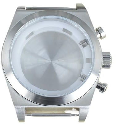 1 st 46 mm klockfodral klocktillbehör borstat polerat rostfritt stål vattentätt for Miyota OS00 urverk 37-38 urtavla