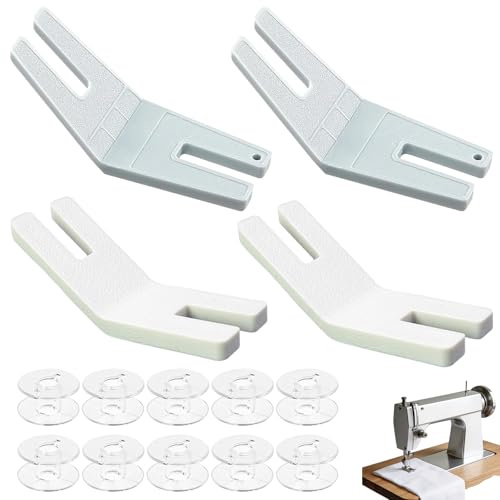 HAPPOW 4 piedini con 10 bobine per macchina da cucire, macchina da cucire bilanciamento dell'altezza (2 grandi e 2 piccole), accessori per cucire, aiuto universale per cucire ostetrica per tutti i