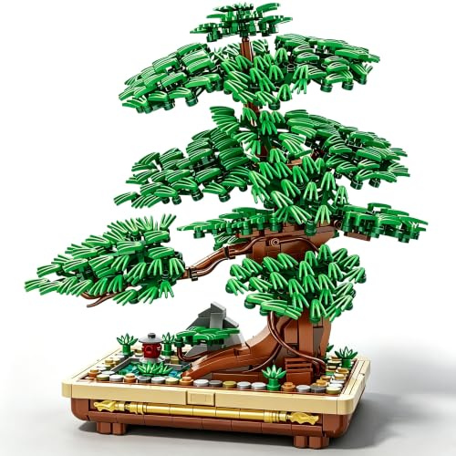 DrmBeyd Botanical Bonsai Tree Building Blocks Set Pine Plant Building Model