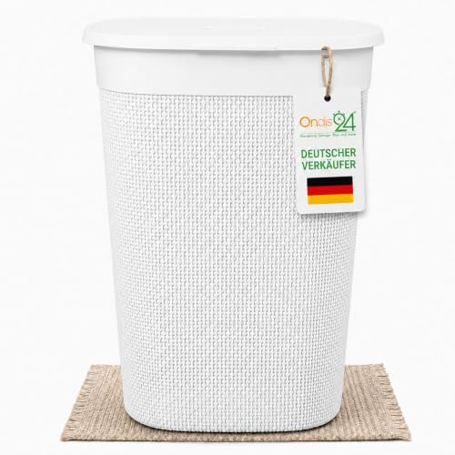 Ondis24 Wäschebox Wäschekorb Filo 55 Liter (weiß)