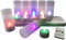 QSPORTPEAK LED Kerzen Mit Fernbedienung,flammenlose Teelichter,flackernd wie echte Kerzen,Wiederaufladbare Kerzen mit Ladestation,Für Weihnachten Halloween Party Hochzeit,Multicolor,12er
