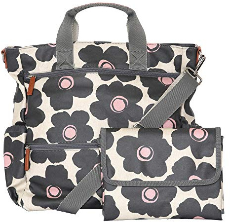 Wickeltasche für Zwillinge. Diese geräumige und multifunktionelle Wickeltasche lässt sich als Umhängetasche oder als Rucksack tragen und besitzt zusätzlich praktische Tragegriffe. (Grey)