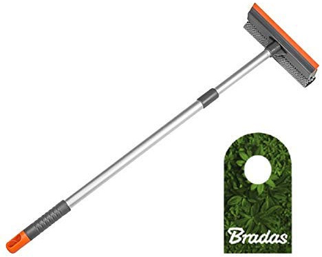 Bradas 8 Télescope Fenêtre Extracteur Essuie-Vitres 60-95cm avec Étudiant - Éponge Raclette Nettoyeur de Disque 5236