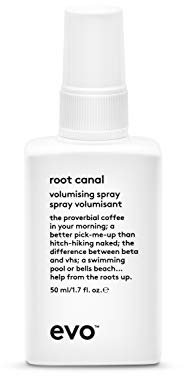 evo Root Canal Volumising Spray - Texture Boost Supports Roots Natural Thickening Lightweight Styling Spray - Travel Size, 50ml / 1.7fl.oz