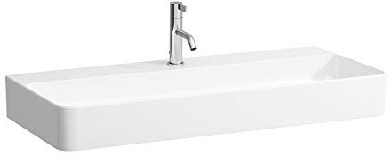 LAUFEN VAL Aufsatzwaschtisch, 1 Hahnloch, ohne Überlauf, US geschl. 950x420mm, H8162870001111, Farbe: Weiß