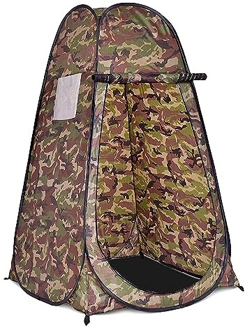 GOPLUS Duschzelt, Toilettenzelt, Umkleidezelt, Umkleidekabine, Lagerzelt, Pop-Up-Zelt, Faltzelt, mit Tasche, 120 x 120 x 190cm
