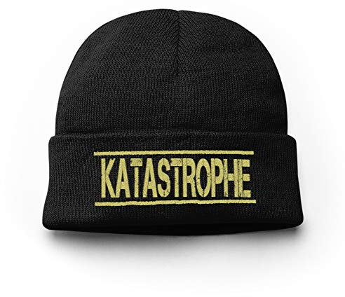 tshirtladen Mütze Katastrophe Wintermütze Unisex perfekt für den Winter