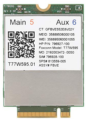Tarjeta de Red WiFi, módulo de módem 4G LTE WWAN M.2, modulador-demodulador para PC portátil HP EliteBook 840 G3 LT 4120 Snapdragon X5