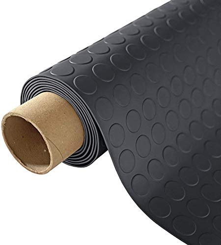 American Floor Mats - Roll Out Garage Flooring Coin Slate Grey 10' x 24'