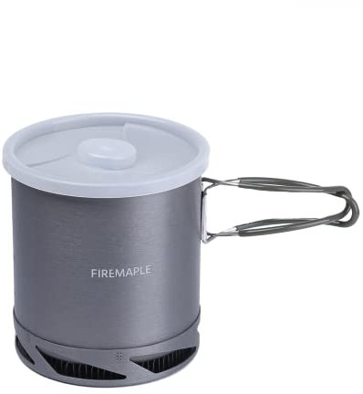 Fire-Maple Pentola da Campeggio in Alluminio Anodizzato Duro con Manico Pieghevole per Backpacking Escursionismo Picnic con Scambiatore di Calore