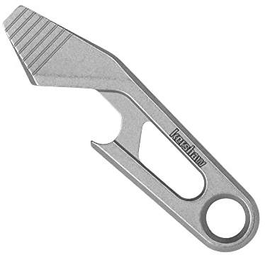 Kershaw Décapsuleur porte-clés Recap - Outil multifonction gris avec décapsuleur, levier et embout de tournevis à tête plate - Convient pour porte-clés, taille d'une clé de maison