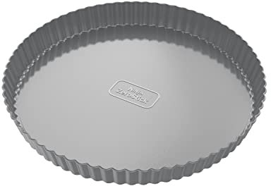 Ninja Foodi ZEROSTICK Pie, Tart & Flan Tin, 10-inch/25cm Pie Tin, Non-Stick, Long Lasting Heavy Duty Flan Tin, Made from Aluminised Steel, Grey, B30910EUUK
