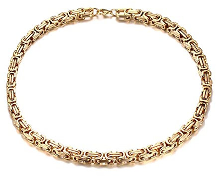 Whoiy Armreif Edelstahl Herren, Armbänder für Herren Armspange Armreif Cool Gold Elegant Armband Beste Freundin Geburtstag 61cmx8mm