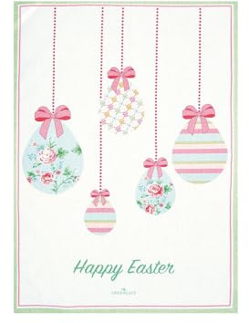 GreenGate COTTEAPPAEA0112 Alma Geschirrtuch Easter White 70 x 50 cm
