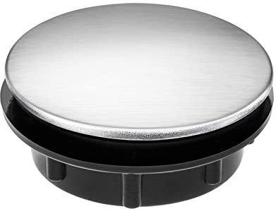 Sink Tap Hole Cover, Overflow Sink Hole Cover Stainless Steel Sink Blanking Cap Faucet Hole Cover Sink Hole Cover Plate Stopper Cover Blanking Plug Bath Tap Cover Useful for Bathroom Kitchen