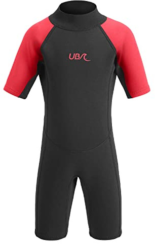 Sharptooth WS1250 - Traje de neopreno para niños de 3 a 4 años, color rojo