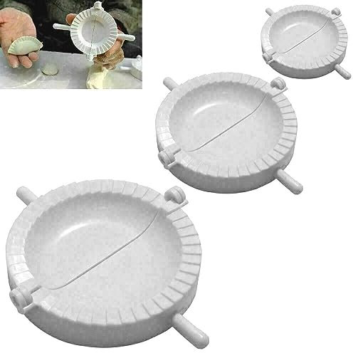 RANASONS 3Pack Plastick Pie Pastry Maker Tool Samosa Empanada Dumpling Mould Dough Wrapper Pastry Dough Cutter