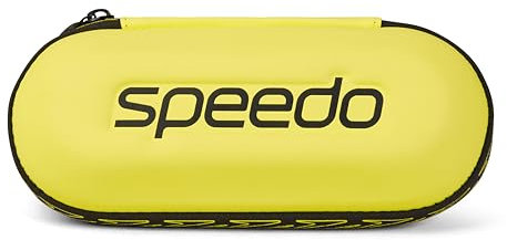 Speedo Funda para gafas de natación, Almacenamiento, Protección Funda para gafas de natación para Unisex, Amarillo seguridad, One Size