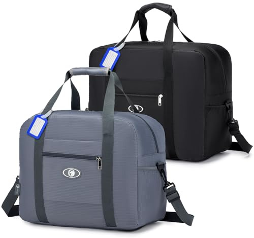 SPAHER 2X Maleta Cabina Bolsas de Viaje Plegable 45 x 36 x 20 Easyjet Bolsos de Viaje Equipaje de Mano Bolsa de Cabina Maletas Viaje Bolsas para Viaje Bolso Maternidad Bolso Equipaje Fin de Semana 32L