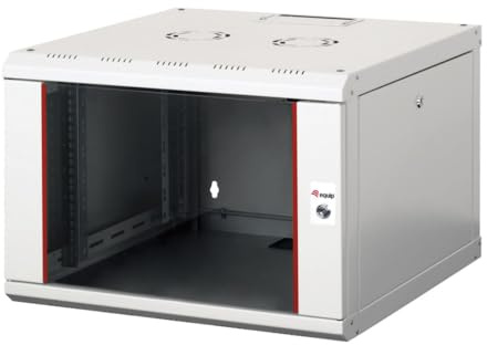 Equip nätverksskåp 19 tum 07U 600 x 600 mm glasdörr grå