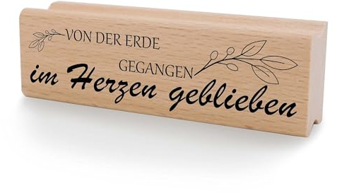 NEWSTAMPS Stempel Von der Erde für alles Motivstempel aus Holz & Gummi zum Karten und Geschenke basteln, Holzstempel für Trauer, Sprüche, Spruchstempel, Schrift, Scrapbook, Textilstempel, Deko