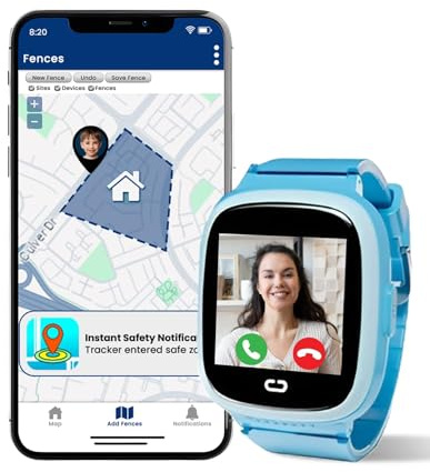 Kids Watch with GPS Tracker, Two-Way Calling, Real-Time Tracking & SOS Alerts - Smart Watch for Kids Call and Text with Geo-Fencing, School Mode, Water-Resistant, Long Battery Life & Parental Controls