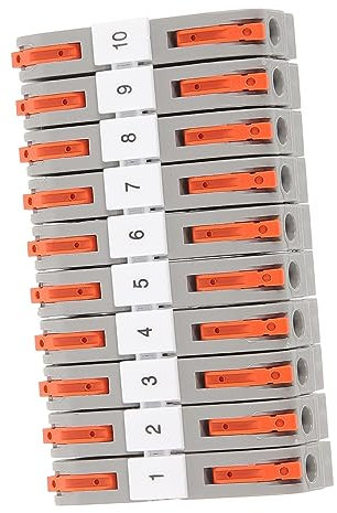 FELTECHELECTR 10sets Din Rail Wire Terminal Block for Electrical Cabinets Distribution Box Suitable for Solar Power System Industrial Control Automation Panel Terminal Connector Strips