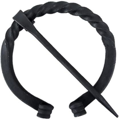 Mittelalter Brosche | Schmiedeeisen | Handgefertigte Wikinger Fibel LARP | Kleidernadel Gewandnadel Schließe| HFRC21