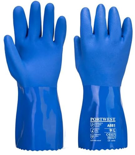 Guanto chimico in PVC Marine Ultra Blu qualità Premium A881