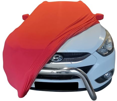 Star Cover Indoor Autoabdeckung kompatibel mit Hyundai ix35 mit Spiegeltaschen SUPER Soft Stretch