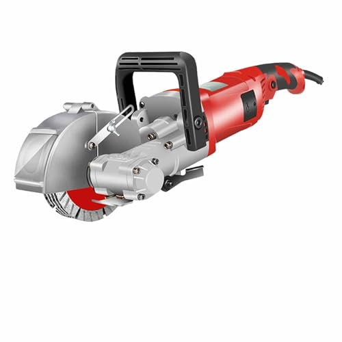Scanalatrice per Muri, Macchina per Il Taglio di Scanalature per Muri - con 5 Lame da 125 Mm, Larghezza di Taglio 0-37 Mm, Scanalatura Ad Angolo Morto A 360°, Larghezza della Scanalatura Regolabile