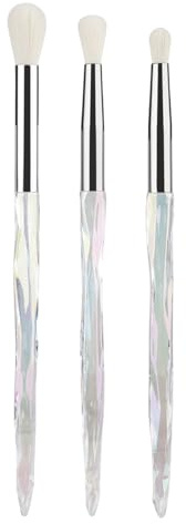 Pinceles de maquillaje para sombra de ojos, cepillos de cristal para maquillaje de ojos, cerdas sintéticas, mezcla de sombras de ojos, juego de pinceles de cristal