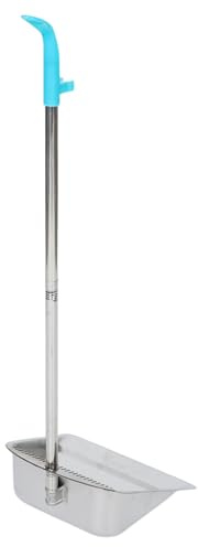 STOBAZA Recogedor de Polvo de Acero Inoxidable Gran Capacidad, Pala de Mano Resistente Limpieza en Patio y Granja