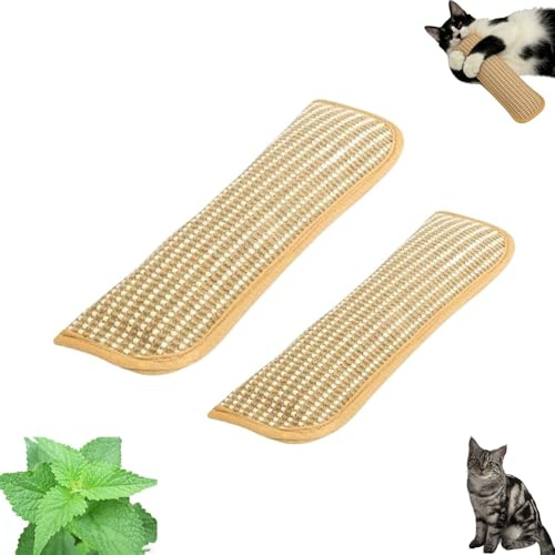 Coussin Catnip Kicker, jouet interactif à mâcher à l'herbe à chat, griffoir en sisal, coussins à l'herbe à chat pour chats, jouets résistants aux morsures pour chatons en phase de dentition (S+M)