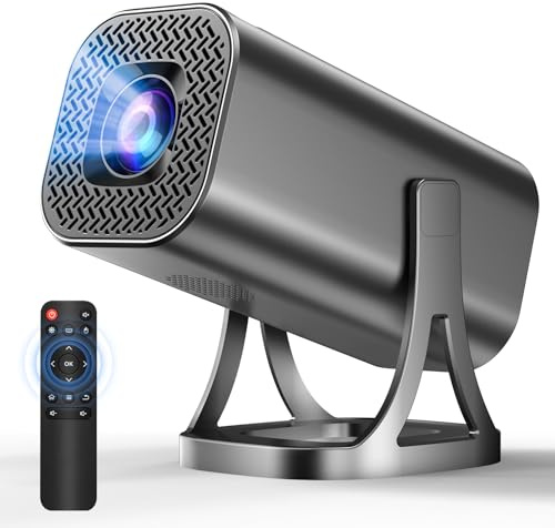 Mini Projector HD 1080P 4K Supported Smart Projectors Auto Keystone & Focus 22000 Lumen 260 ANSI Bightness WIFI 6 and Bluetooth Home Theatre 200 w 270°Rotatable Stand for Game/Bedroom/Outdoor/Phone