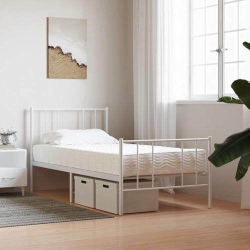 Lumanois Schaumstoffmatratze Weiß 100x220 cm Härtegrad H2 H3,11.5kg,4016640
