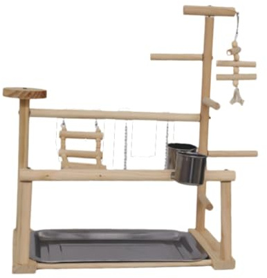 QLECXZI Parco giochi per uccelli, trespolo per pappagalli, palestra per pappagalli, offre agli uccelli un'eccellente opportunità di gioco e addestramento, palestra per,