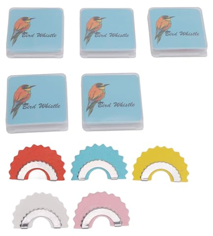 WGFOIP Juego de Silbatos para Pájaros, 5 Silbatos de Lengua Coloridos, Divertidos Matracas para Fiestas Familiares, Diversión Al Aire