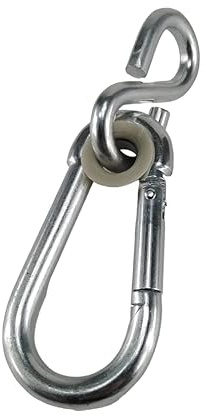 Gartenwelt Riegelsberger Karabiner elektrolitisch verzinkt Kunststoffinnenteil weiß