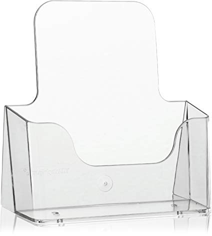 VITAdisplays 2 Stück Tisch-Prospektständer Flyerständer, Prospekthalter von VITAdisplays (transparent, DIN A5)