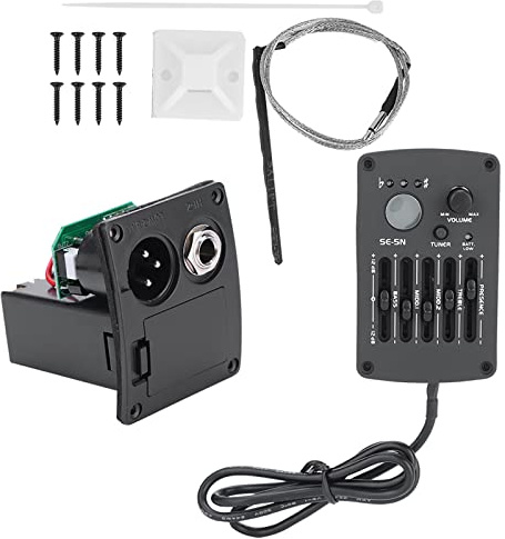 5 Band EQ Pre-Amp Equalizer Tonabnehmer Akustikgitarre Vorverstärker Tuner für Akustikgitarren Komplettset, aufsammeln