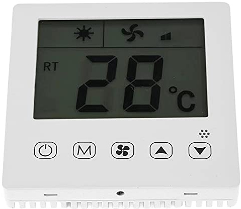 Smart termostat, AC220V termostat Dual Display fläktkonvektor temperaturregulator för vatten/golvvärme