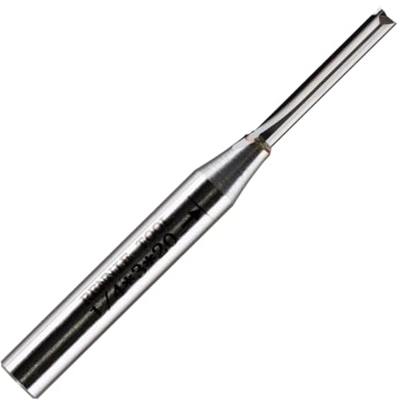 Rennie Tool - 3mm Cut x 20mm Flute x 1/4 Shank 2F Straight Router Bit | TCT Tipped 2 Flute Straight Router Cutter Bit Compatible With Makita Bosch Trend Katsu Dewalt Router Etc. 3mm Router Bit
